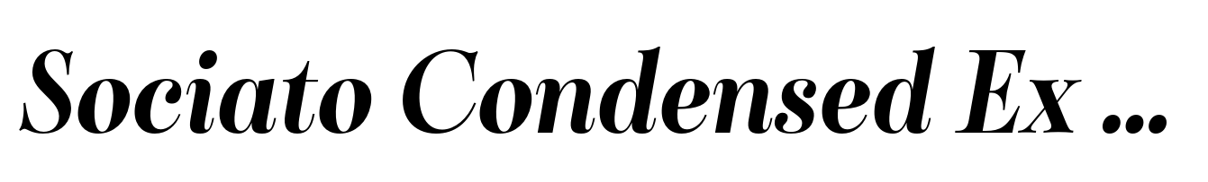 Sociato Condensed Ex Bold Italic